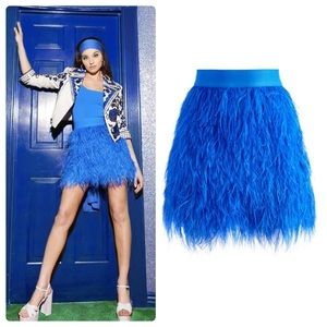 ALICE + OLIVIA Cina Feather Skirt